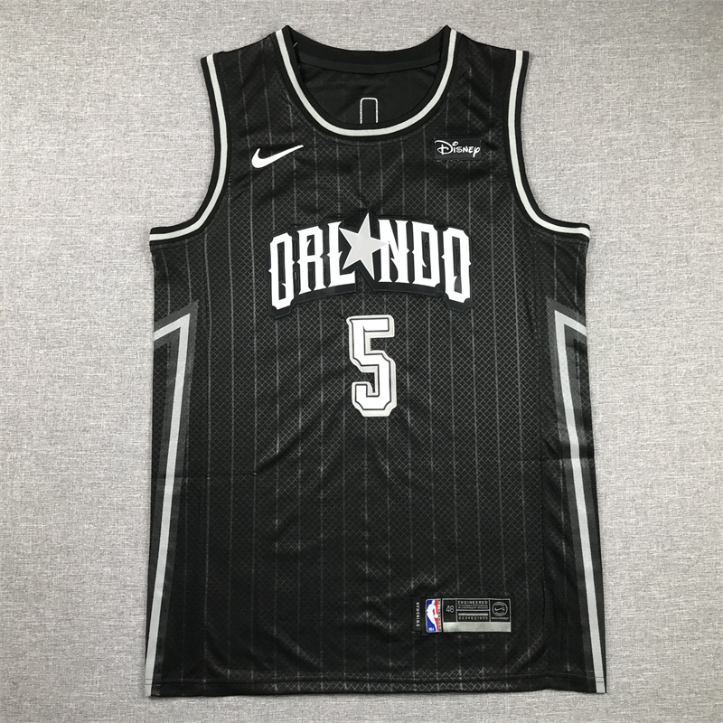 Men Orlando Magic #5 Banchero Black Nike City Edition 2025 NBA Jersey->orlando magic->NBA Jersey
